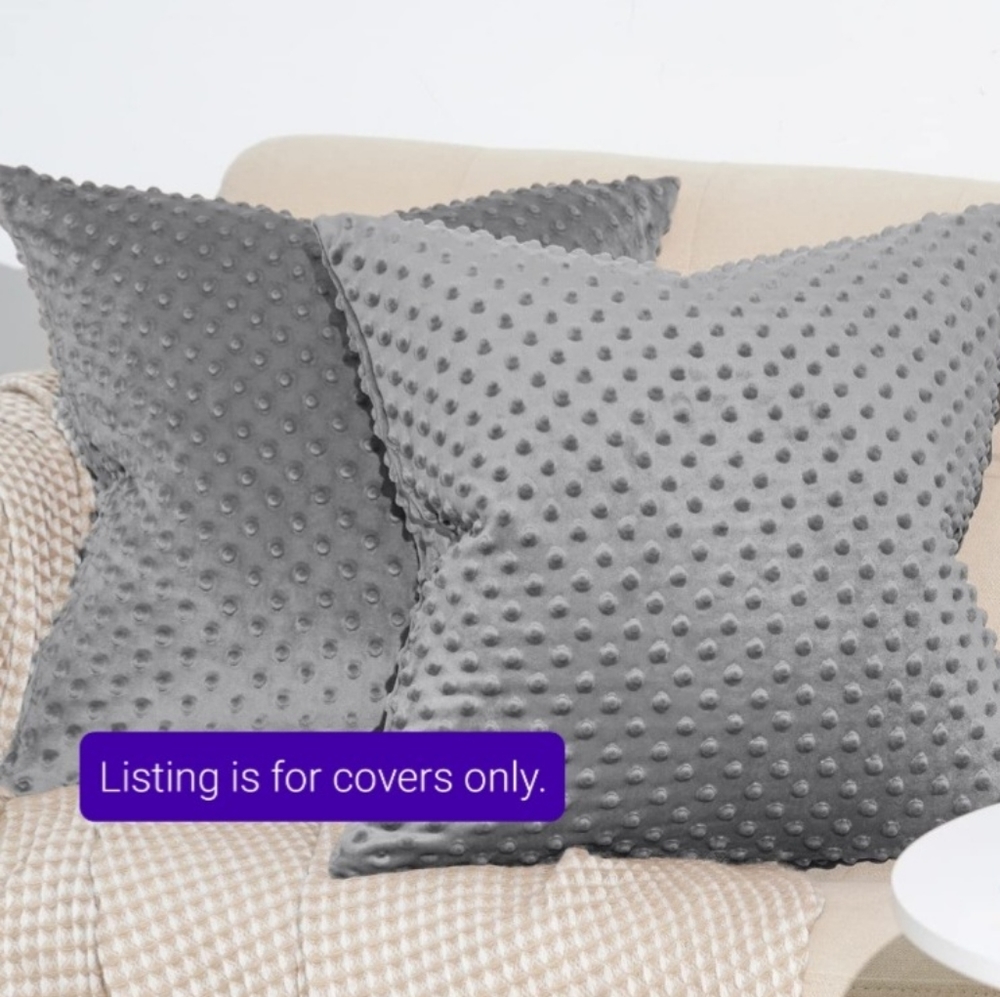 NEW pair of soft, stretchy velvet pillow covers (will cover 2 18 x 18 pillows)